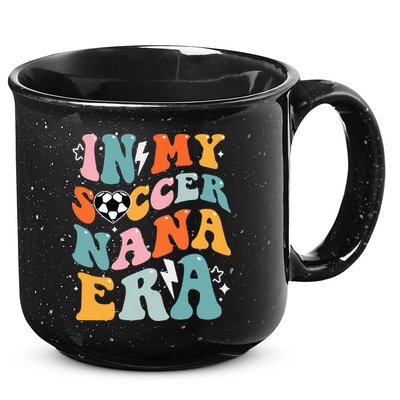 Groovy Retro In My Soccer Nana Era Funny Soccer 15oz Campfire Ceramic Mug