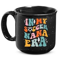 Groovy Retro In My Soccer Nana Era Funny Soccer 15oz Campfire Ceramic Mug
