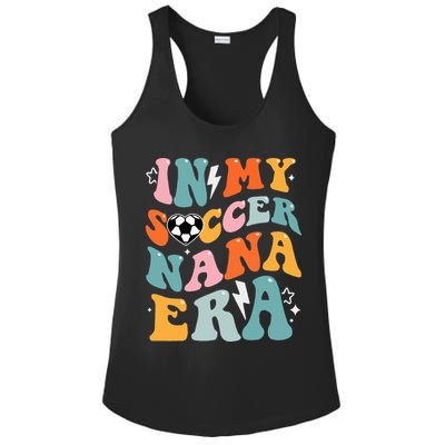 Groovy Retro In My Soccer Nana Era Funny Soccer Ladies PosiCharge Competitor Racerback Tank