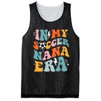 Groovy Retro In My Soccer Nana Era Funny Soccer Mesh Reversible Basketball Jersey Tank