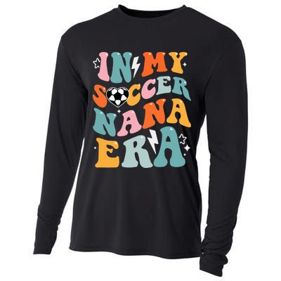 Groovy Retro In My Soccer Nana Era Funny Soccer Cooling Performance Long Sleeve Crew