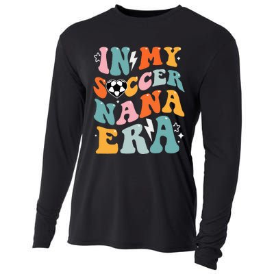 Groovy Retro In My Soccer Nana Era Funny Soccer Cooling Performance Long Sleeve Crew