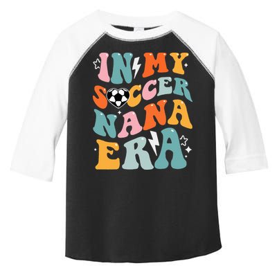 Groovy Retro In My Soccer Nana Era Funny Soccer Toddler Fine Jersey T-Shirt