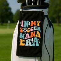 Groovy Retro In My Soccer Nana Era Funny Soccer Golf Towel