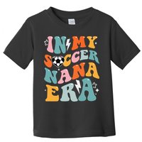 Groovy Retro In My Soccer Nana Era Funny Soccer Toddler T-Shirt