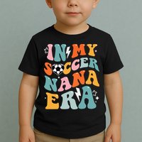 Groovy Retro In My Soccer Nana Era Funny Soccer Toddler T-Shirt