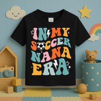 Groovy Retro In My Soccer Nana Era Funny Soccer Toddler T-Shirt