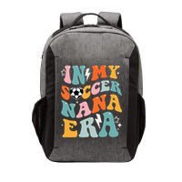 Groovy Retro In My Soccer Nana Era Funny Soccer Vector Backpack