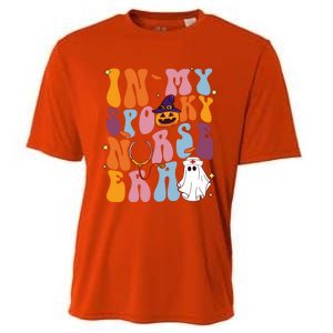 Groovy Retro In My Spooky Nurse Era Spooky Nurse Halloween Funny Gift Cooling Performance Crew T-Shirt