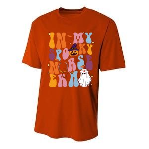 Groovy Retro In My Spooky Nurse Era Spooky Nurse Halloween Funny Gift Performance Sprint T-Shirt