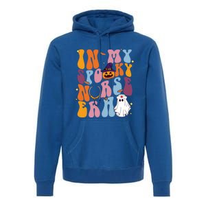 Groovy Retro In My Spooky Nurse Era Spooky Nurse Halloween Funny Gift Premium Hoodie