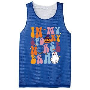 Groovy Retro In My Spooky Nurse Era Spooky Nurse Halloween Funny Gift Mesh Reversible Basketball Jersey Tank