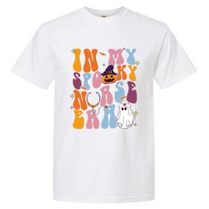 Groovy Retro In My Spooky Nurse Era Spooky Nurse Halloween Funny Gift Garment-Dyed Heavyweight T-Shirt