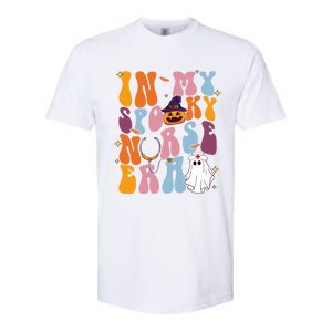 Groovy Retro In My Spooky Nurse Era Spooky Nurse Halloween Funny Gift Softstyle CVC T-Shirt