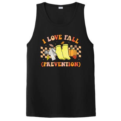 Groovy Retro I Love Fall Prevention Fall Physical Therapy PosiCharge Competitor Tank