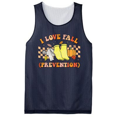 Groovy Retro I Love Fall Prevention Fall Physical Therapy Mesh Reversible Basketball Jersey Tank