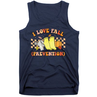 Groovy Retro I Love Fall Prevention Fall Physical Therapy Tank Top