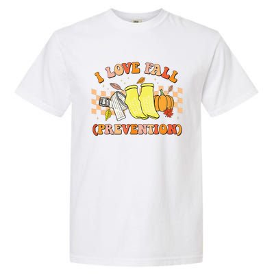 Groovy Retro I Love Fall Prevention Fall Physical Therapy Garment-Dyed Heavyweight T-Shirt