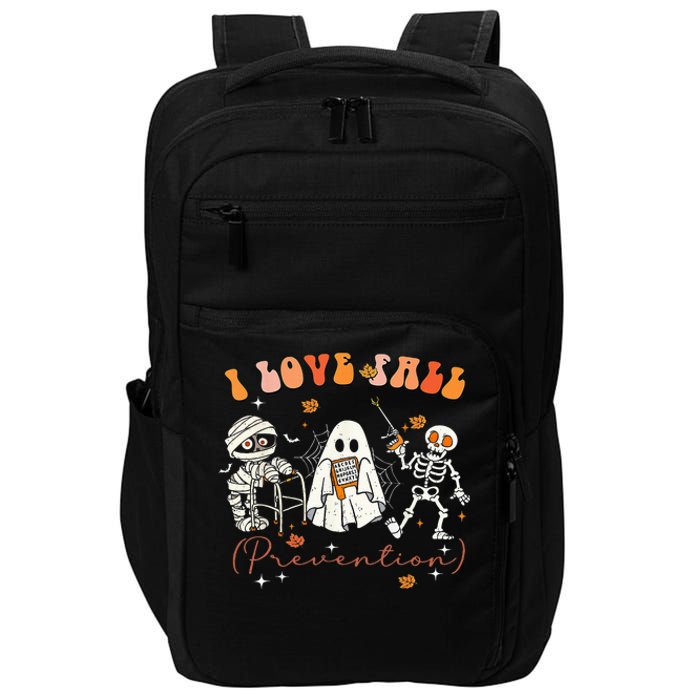 Groovy Retro I Love Fall Prevention Fall Physical Therapy Impact Tech Backpack