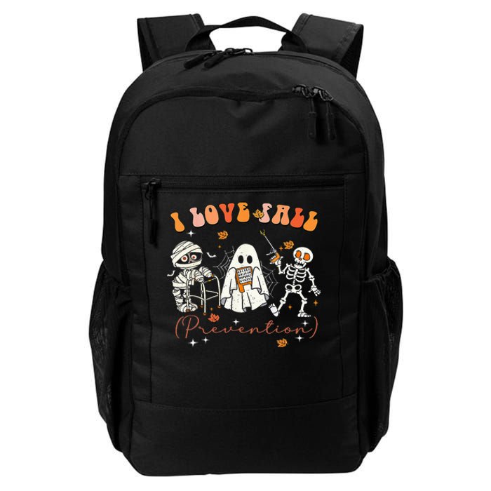 Groovy Retro I Love Fall Prevention Fall Physical Therapy Daily Commute Backpack