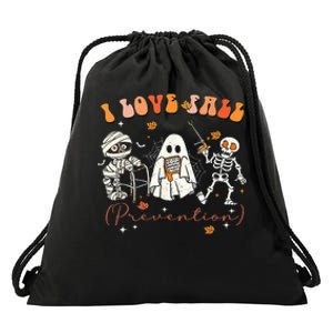 Groovy Retro I Love Fall Prevention Fall Physical Therapy Drawstring Bag