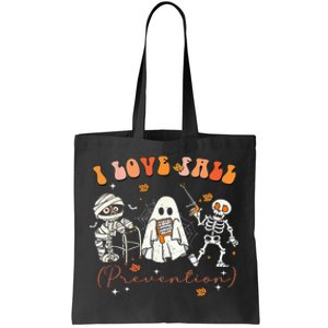 Groovy Retro I Love Fall Prevention Fall Physical Therapy Tote Bag