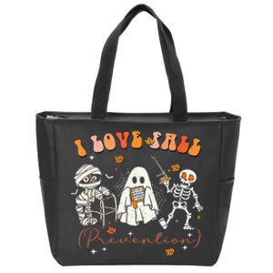 Groovy Retro I Love Fall Prevention Fall Physical Therapy Zip Tote Bag