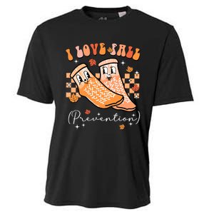 Groovy Retro I Love Fall Prevention Fall Physical Therapy Cooling Performance Crew T-Shirt