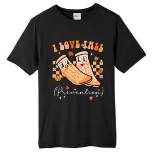 Groovy Retro I Love Fall Prevention Fall Physical Therapy Tall Fusion ChromaSoft Performance T-Shirt