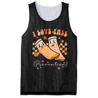 Groovy Retro I Love Fall Prevention Fall Physical Therapy Mesh Reversible Basketball Jersey Tank