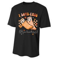 Groovy Retro I Love Fall Prevention Fall Physical Therapy Performance Sprint T-Shirt