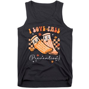 Groovy Retro I Love Fall Prevention Fall Physical Therapy Tank Top