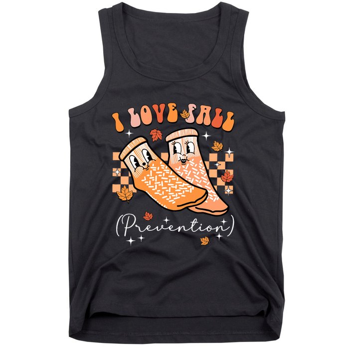 Groovy Retro I Love Fall Prevention Fall Physical Therapy Tank Top