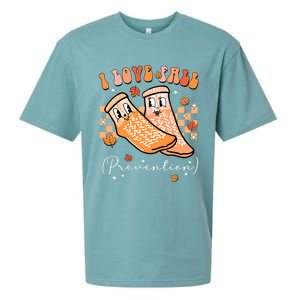 Groovy Retro I Love Fall Prevention Fall Physical Therapy Sueded Cloud Jersey T-Shirt