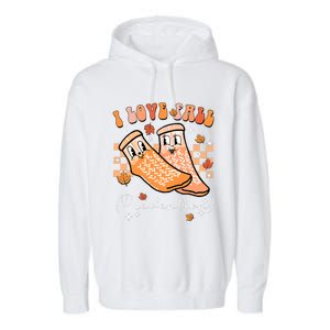 Groovy Retro I Love Fall Prevention Fall Physical Therapy Garment-Dyed Fleece Hoodie