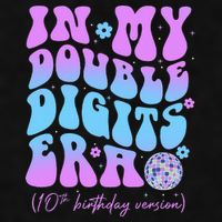 Groovy Retro In My Double Digits Era 10th Birthday Version Ladies PosiCharge Tri-Blend Wicking Tank
