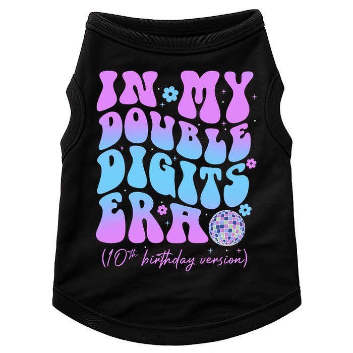 Groovy Retro In My Double Digits Era 10th Birthday Version Doggie Tank