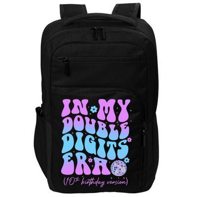 Groovy Retro In My Double Digits Era 10th Birthday Version Impact Tech Backpack