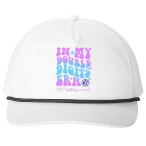 Groovy Retro In My Double Digits Era 10th Birthday Version Snapback Five-Panel Rope Hat