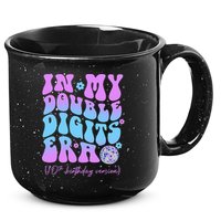 Groovy Retro In My Double Digits Era 10th Birthday Version 15oz Campfire Ceramic Mug