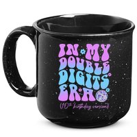 Groovy Retro In My Double Digits Era 10th Birthday Version 15oz Campfire Ceramic Mug