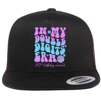 Groovy Retro In My Double Digits Era 10th Birthday Version Flatbill Hat