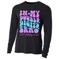 Groovy Retro In My Double Digits Era 10th Birthday Version Cooling Performance Long Sleeve Crew