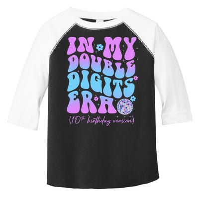 Groovy Retro In My Double Digits Era 10th Birthday Version Toddler Fine Jersey T-Shirt
