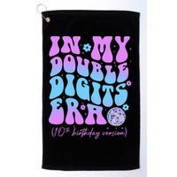 Groovy Retro In My Double Digits Era 10th Birthday Version Golf Towel