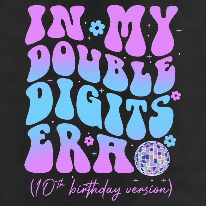 Groovy Retro In My Double Digits Era 10th Birthday Version Microfiber Hand Towel