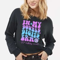 Groovy Retro In My Double Digits Era 10th Birthday Version Cropped Pullover Crew