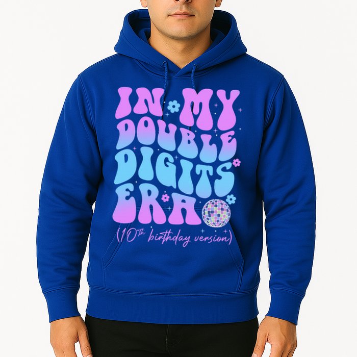 Groovy Retro In My Double Digits Era 10th Birthday Version Hoodie