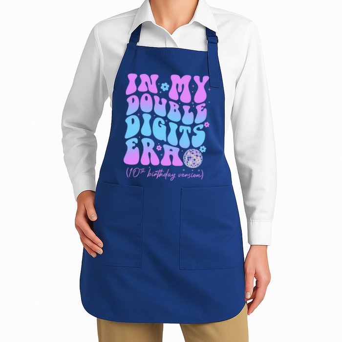 Groovy Retro In My Double Digits Era 10th Birthday Version Apron