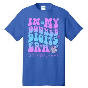 Groovy Retro In My Double Digits Era 10th Birthday Version Tall T-Shirt